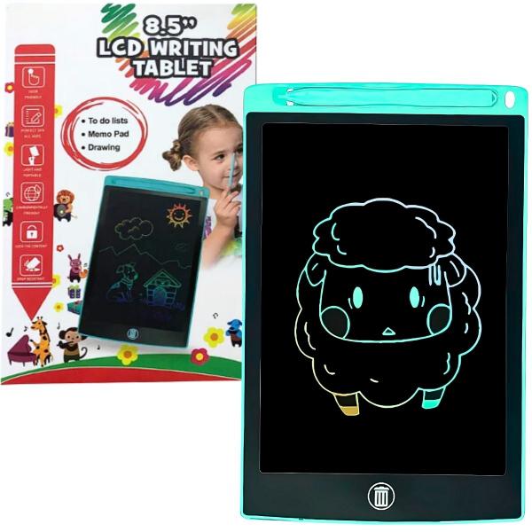 Imagem de Lousa Mágica Tela Lcd Tablet Infantil Escrever Desenhar Verde Claro Castela