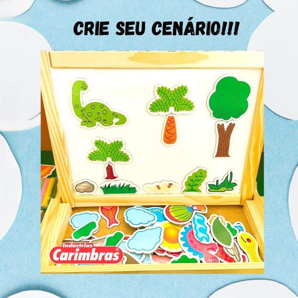 Imagem de Lousa Magnetica Infantil Imã Brinquedos Educativos Madeira