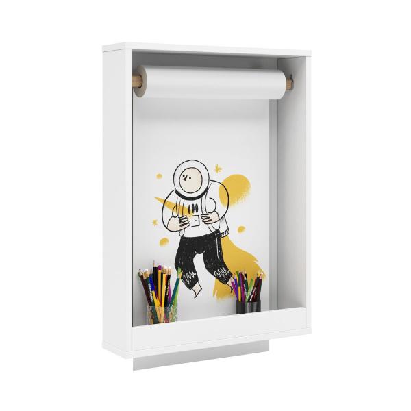 Imagem de Lousa Painel Criativo Infantil Com Rolo Papel 42cm Branco - Ofertamo