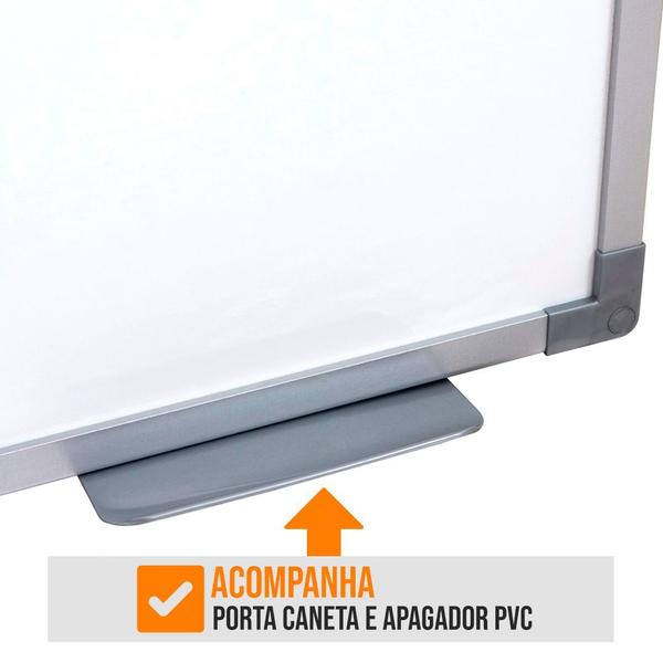 Imagem de Lousa Quadro Branco 70x50 Soft Alumínio + 5 Caneta Apagador