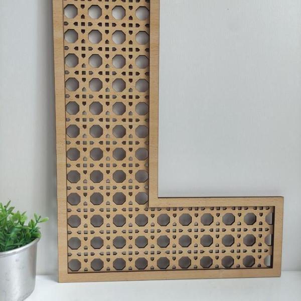 Imagem de Love - 4 Letras Alfabeto 30 Cm Palha Indiana Rattan Em Mdf