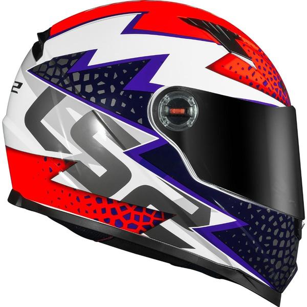 Imagem de Ls2 capacete ff358 speedy wht/purple/orange