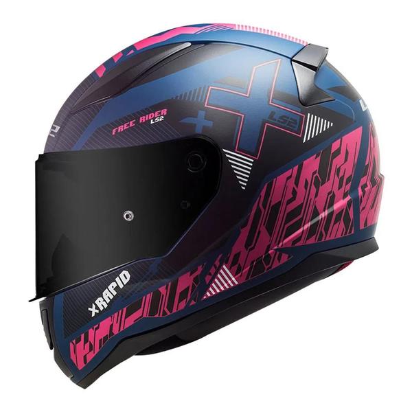 Imagem de Ls2 capacete rapid ff353 xtreet matte blu/purple 58/m