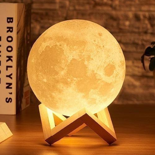 Imagem de Lua Cheia Umidificador Luminária Abajur Lua 3D Premium