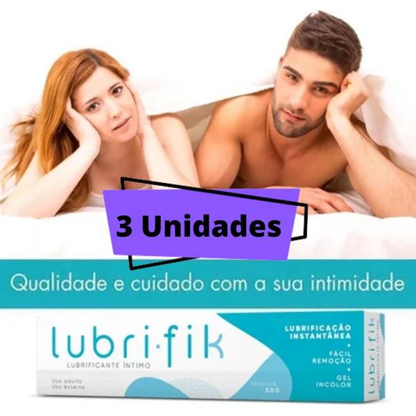 Imagem de Lubrificante Combo c/3 Gel Incolor Lubrificante Íntimo neutro Lubrifik 50g