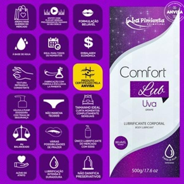 Imagem de LUBRIFICANTE COMFORT LUB 500g PARA SEXO ORAL VAGINAL E ANAL