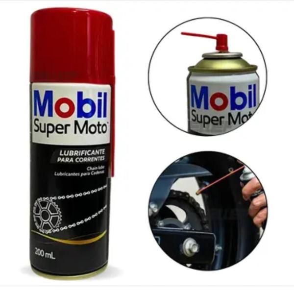 Imagem de Lubrificante Mobil Spray Corrente Super Moto Chain Lub 200ml