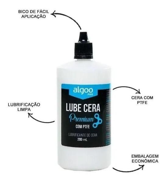 Imagem de Lubrificante Óleo Cera Corrente Bike Algoo Lube 200Ml Bike