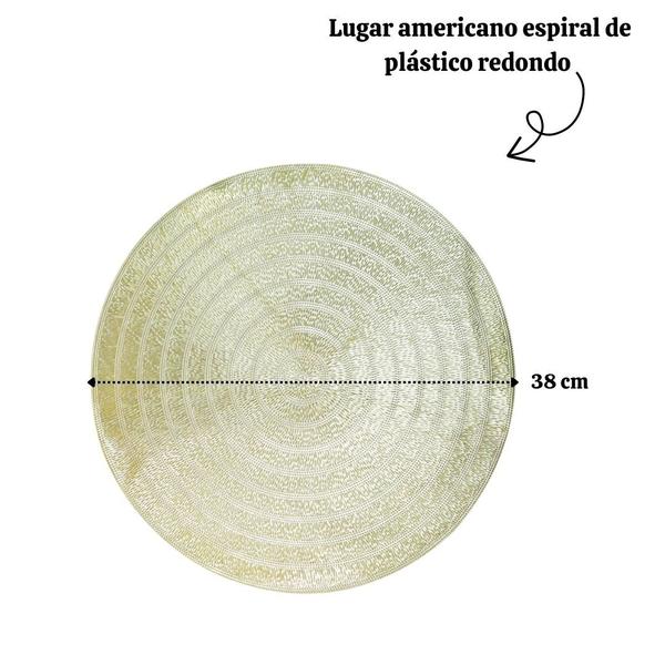 Imagem de Lugar Americano Espiral De Plástico Redondo 38cm