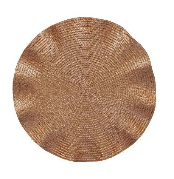 Imagem de Lugar Americano Redondo Waves Jolitex Terracota 38Cm