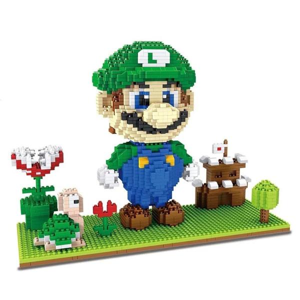 Luigi Bloco De Montar Super Mário Bros 1800 pçs Brinquedo - ZMS Imagem de Luigi Bloco De Montar Super Mário Bros 1800 pçs Brinquedo