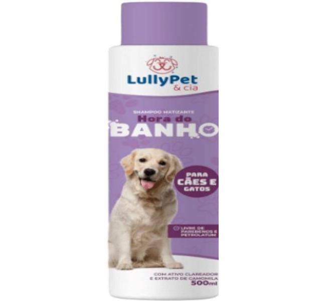 Imagem de LullyPet & Cia Hora do Banho Shampoo Matizante Pelos Claros 500 ml