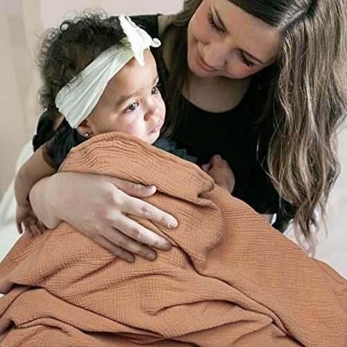 Imagem de Lulu lua Muslin Baby Blanket Quilt - Cobertor de berço para Tod