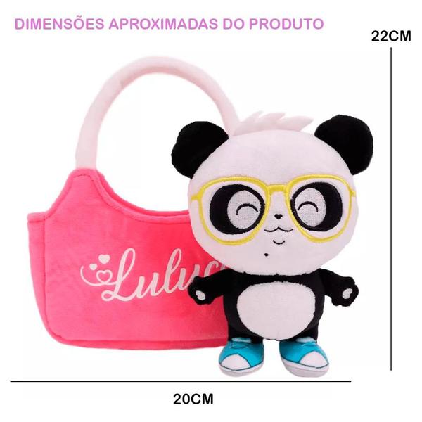 Imagem de Luluca Panda Na Bolsinha Amarelo Pelúcia F01077 - Fun