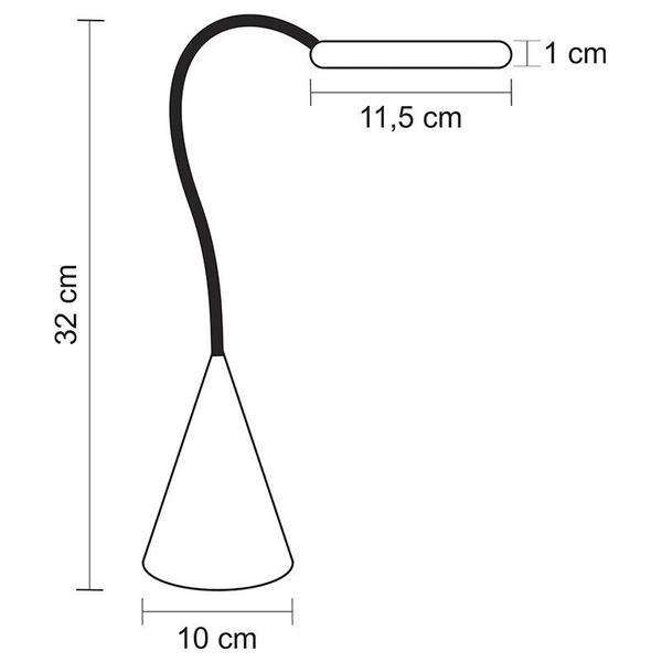 Imagem de Lumiária de mesa led turim preto