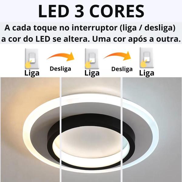 Imagem de Luminária 23x6cm Arandela Lustre Plafon 24 Watts LED Duplo Parede Teto Gimpo KJGD-347