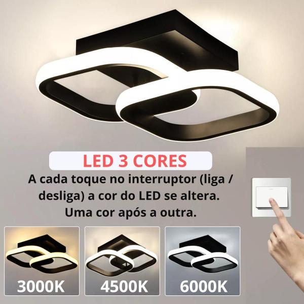 Imagem de Luminária 24 Watts Led 29X20Cm Arandela Lustre Plafon Parede