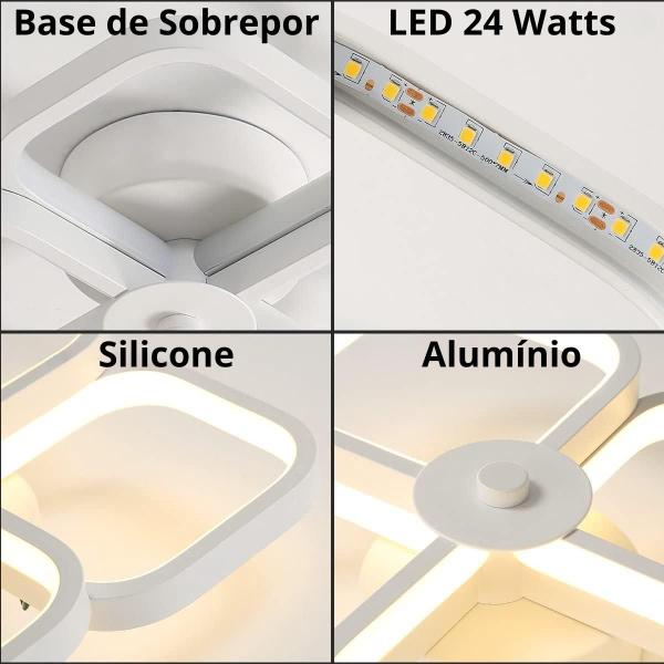 Imagem de Luminária 24cm LED 24 Watts Arandela Lustre Plafon Parede Teto Gimpo KJGD-337