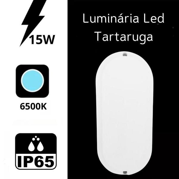 Imagem de Luminária 8W Led Tartaruga Arandela Sobrepor Bivolt 6500K