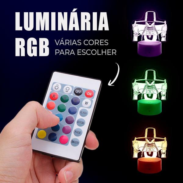 Imagem de Luminária Abajur Beyonce Formation RGB Controle + Toque