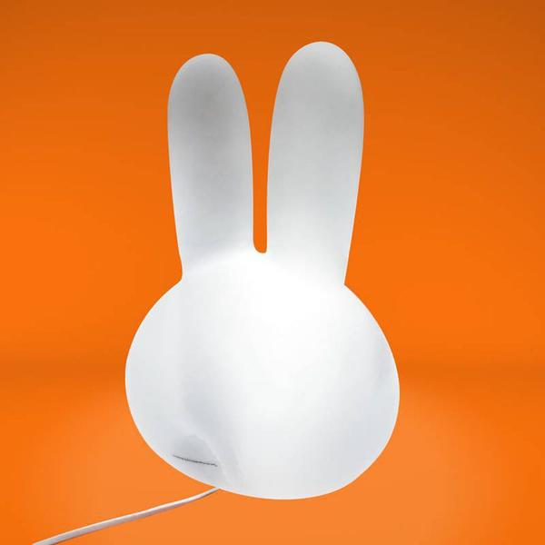 Imagem de Luminária Abajur Cabeça Miffy 36cm Grande Coelho Branco