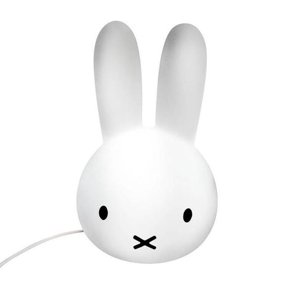 Imagem de Luminária Abajur Cabeça Miffy 36Cm Grande Coelho Branco