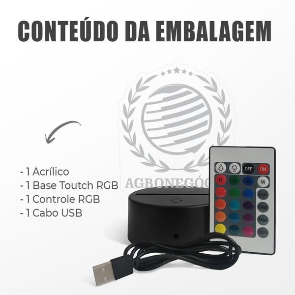Luminária Abajur Cursos - Agronegócio RGB Controle + Toque - ShopC Imagem de Luminária Abajur Cursos - Agronegócio RGB Controle + Toque