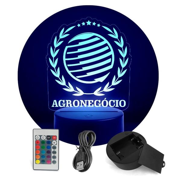 Luminária Abajur Cursos - Agronegócio RGB Controle + Toque - ShopC Imagem de Luminária Abajur Cursos - Agronegócio RGB Controle + Toque