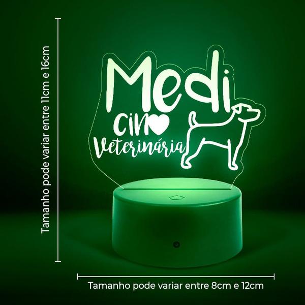 Imagem de Luminária Abajur Cursos - Medicina Veterinária v2 RGB