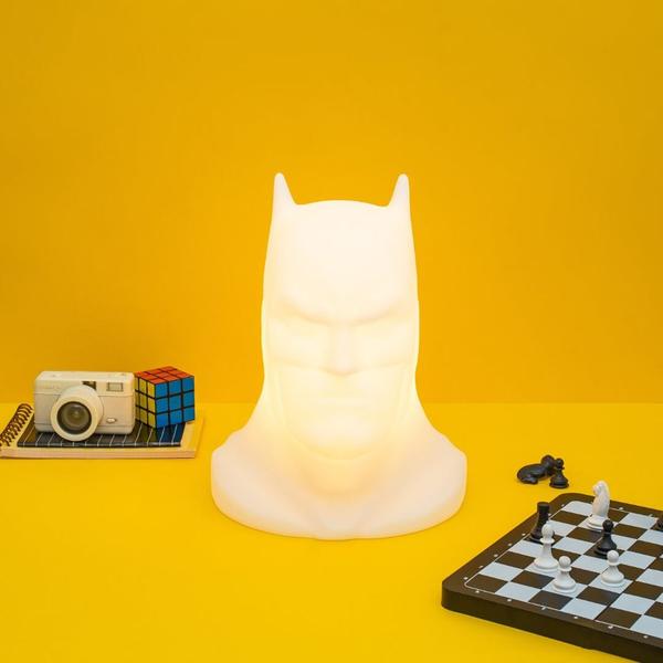 Imagem de Luminária Abajur de mesa Batman Homem Morcego DC Branca