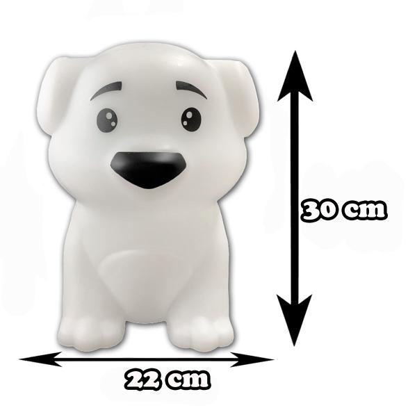 Imagem de Luminária Abajur de mesa Cachorrinho Branco Grande Menino