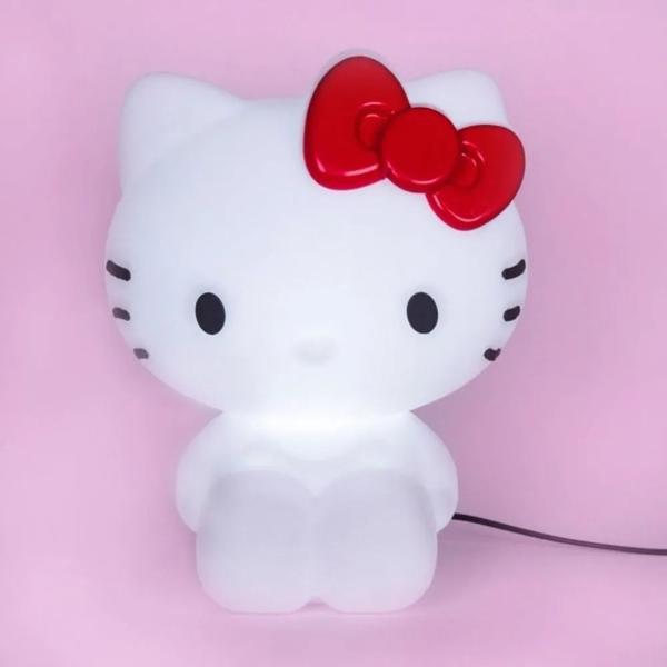 Imagem de Luminária Abajur De Mesa Hello Kitty Gatinha Quarto Menina Infantil Usare 3D Led