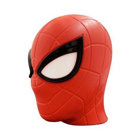 Imagem de Luminária Abajur De Mesa Homem Aranha Vermelho Spider Man Head Infantil Led 3D Menino