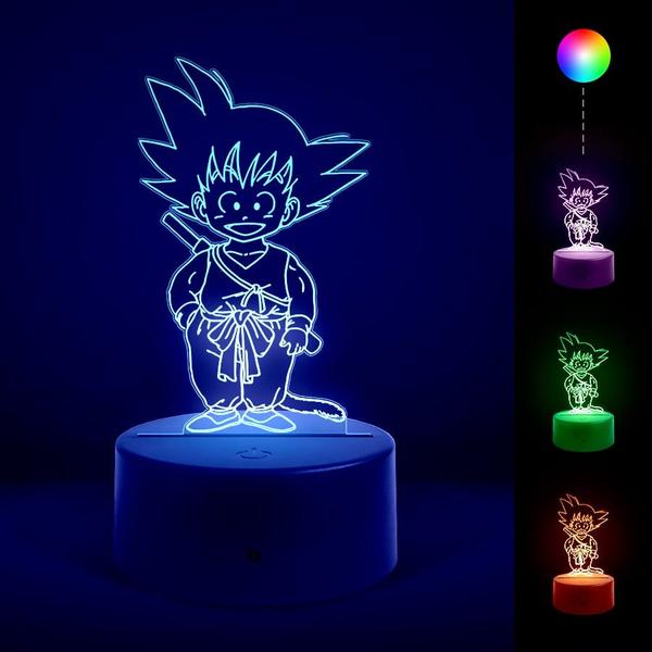 Imagem de Luminária Abajur Dragon Ball Goku Clássico RGB Controle