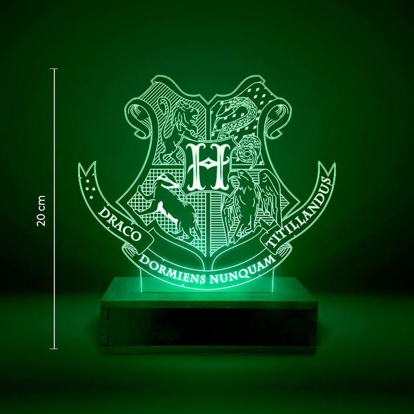 Imagem de Luminária Abajur Harry Potter Hogwarts Cores RGB Bluetooth