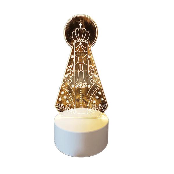 Imagem de Luminária Abajur Led 3d Nossa Senhora Aparecida Para Presentear EB60913