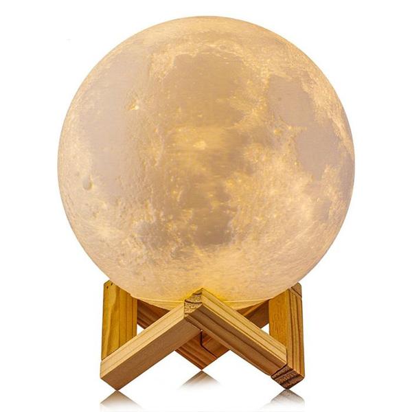 Imagem de Luminária Abajur Lua 3D Umidificador Aromático Iluminação