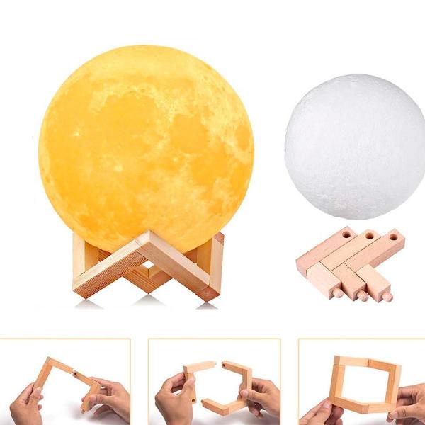 Luminária Abajur Lua 3D Umidificador Aromático Iluminação - Desert Ecom Imagem de Luminária Abajur Lua 3D Umidificador Aromático Iluminação