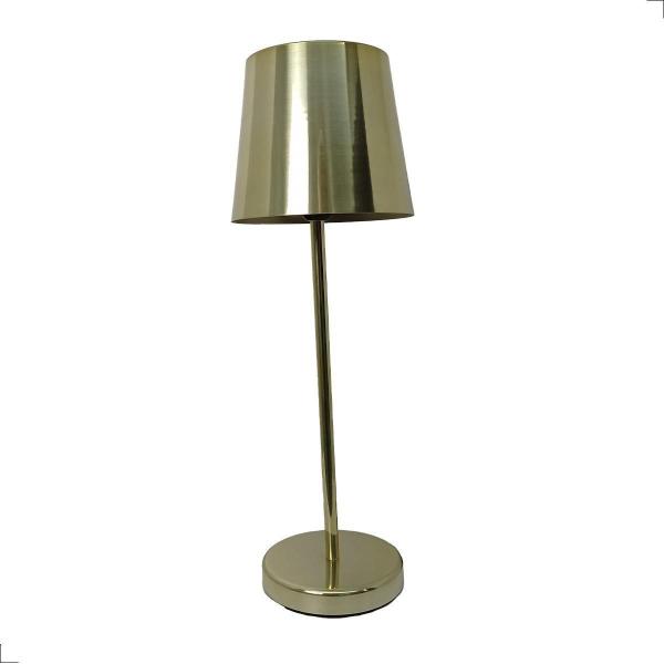 Imagem de Luminária Abajur Mesa Dourado Polido Metálico 48Cm Spotline