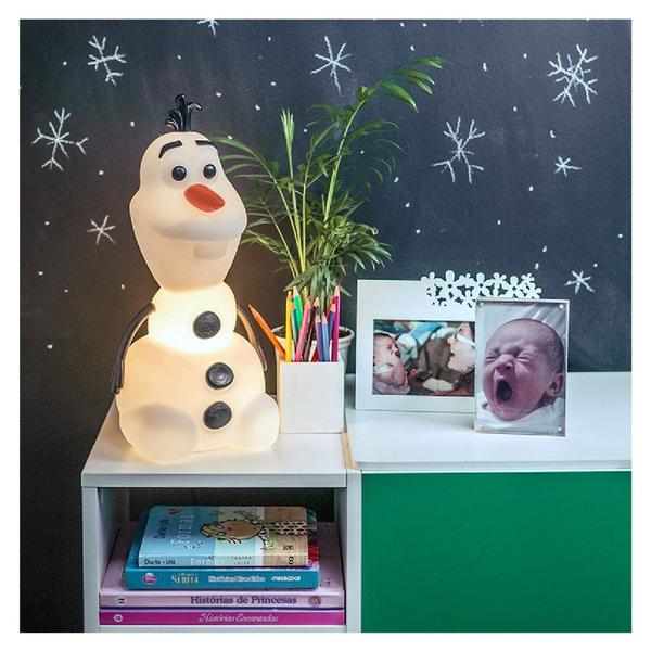 Imagem de Luminária Abajur mesa Grande Olaf Frozen Boneco Neve Disney Cód. 1404