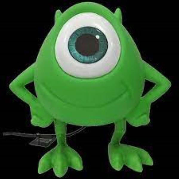 Imagem de Luminária abajur monstros s.a mike wazowski disney + lp led