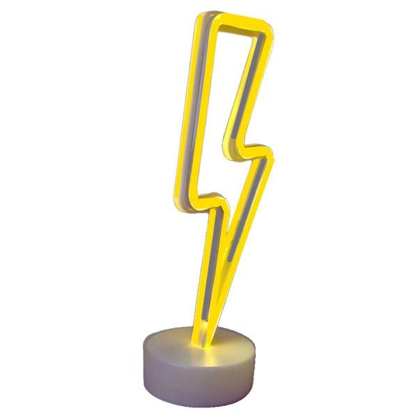 Imagem de Luminária Abajur Neon De Mesa Raio Flash Decorativo 40Cm