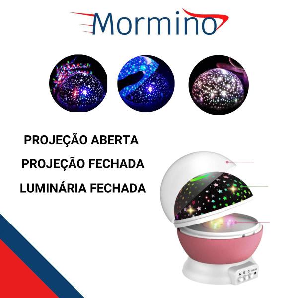 Imagem de Luminária Abajur Projetor Estrelas 360 Colorido Galáxia