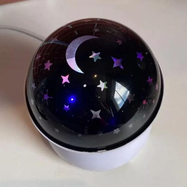 Imagem de Luminária Abajur Projetor Estrelas Galaxia com Bluetooth