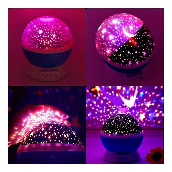 Luminaria Abajur Rotativa Projetor Globo Estrela Criança Fes - BELLATOR Imagem de Luminaria Abajur Rotativa Projetor Globo Estrela Criança Fes