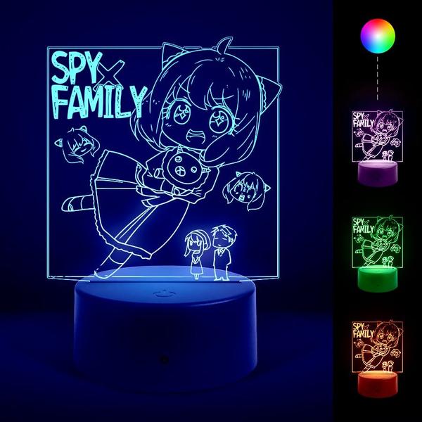 Imagem de Luminária Abajur Spy x Family - Anya Expressões RGB Controle