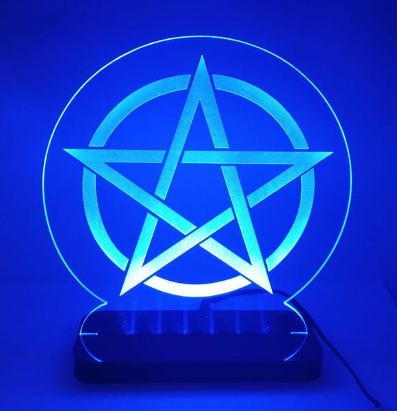 Imagem de Luminária Acrílico de Mesa Pentagrama - Presente