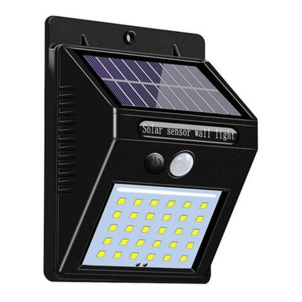 Imagem de Luminária Arandela 30 Led Sensor Solar Recarregável Prova D'agua