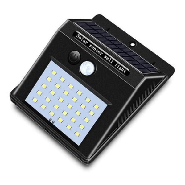 Imagem de Luminária Arandela 30 Led Sensor Solar Recarregável Prova D'agua