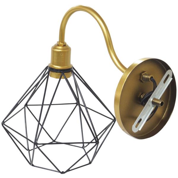 Luminária Arandela de Parede Aramada Diamante P Industrial Retro Vintage Agp Ilumini Imagem de Luminária Arandela de Parede Aramada Diamante P Industrial Retro Vintage Agp Ilumini